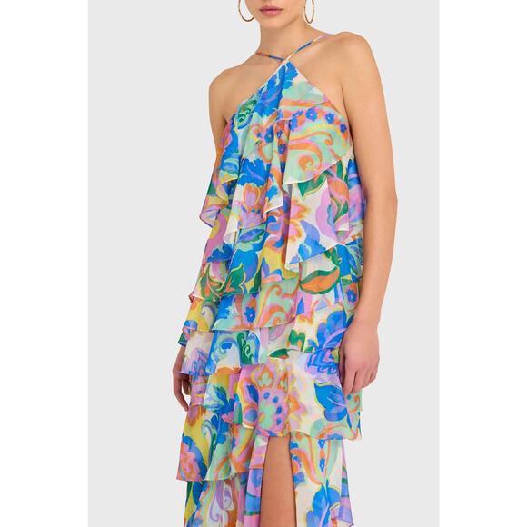 Amanda Uprichard Posie Maxi Dress In Fleetwood Print - Picture 4 of 4